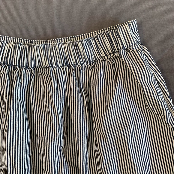 Blue and White Stripe Button Skirt - Picture 5 of 8